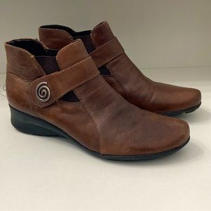Remonte Dorndorf Bootie Brown Leather Women’s Size 39 US Size 8.5/9 Pull On